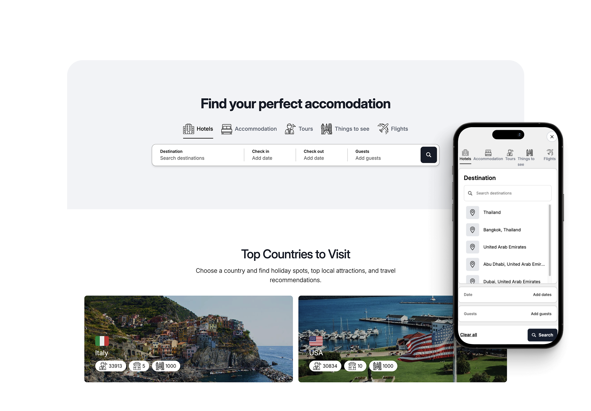 Bookaweb travel marketplace preview