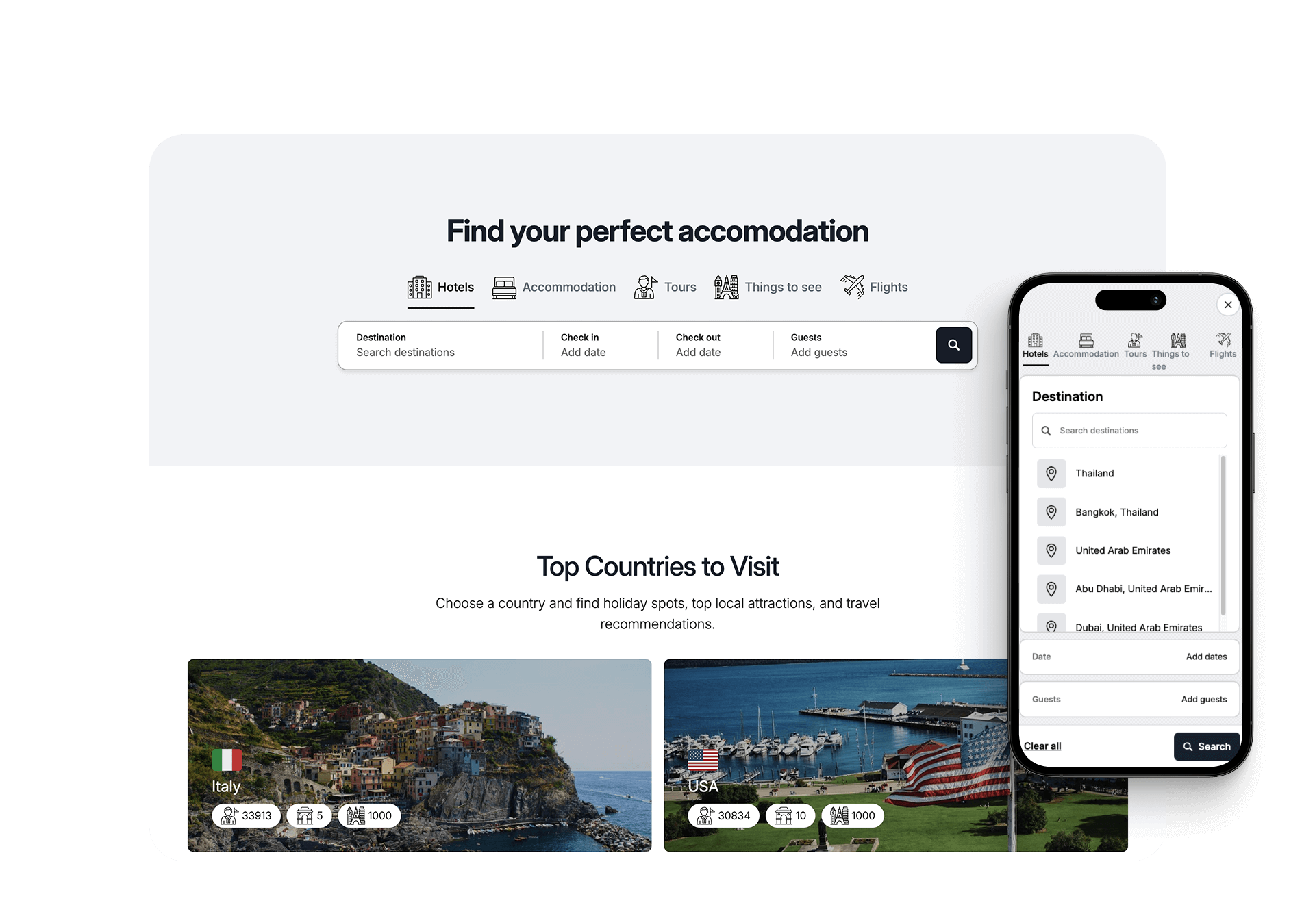 Bookaweb travel marketplace preview